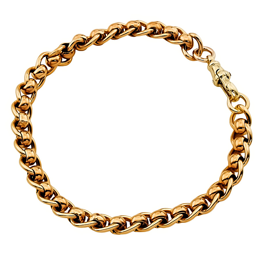 9ct gold 20.3g 8 inch curb Bracelet